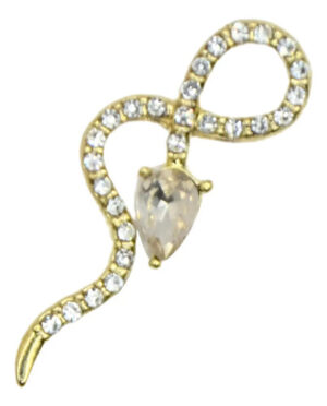 Fancy Snake Gold Decoracion Serpiente Dorada Para Uñas 1 Pz Gold