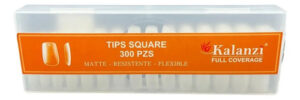 Tips Softgel Cuadrado Completo 300pz Cristal Matte Pro Cuadr Cuadrado