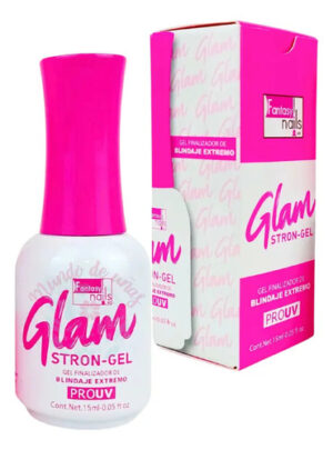 Gel Finalizador Blindaje Extremo Glam Uñas New Fantasy Nails Glam Tapa Rosa