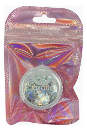 Decoración En Acetato Para Uñas Formas Variadas Exotic Nails Plata Mariposas