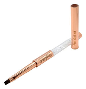 Pincel Flat Art #4 Gel De Exotic Nails Para Gel Rosa