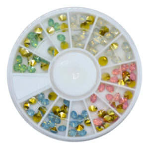 Set Redondo Cristales Opal Exotic Nails Decoracion Uñas Multicolor