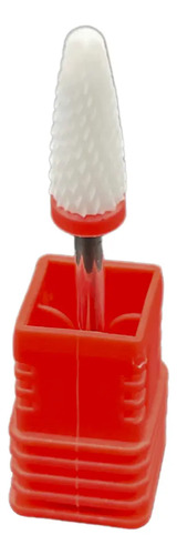 Punta Cerámica Extra Fina Seguridad Profesional Manicura Roja Ceramica