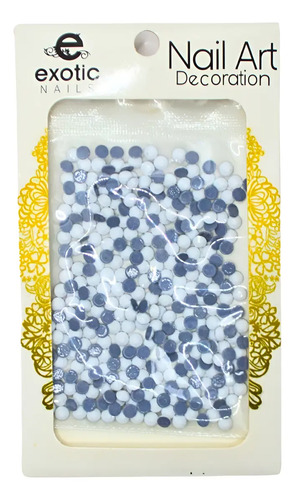 Cristal Blister Blanco Exotic Nails Art Decoration Diamante Blanco