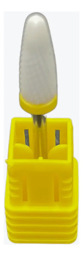 Punta Cerámica Extra Fina Seguridad Profesional Manicura Amarilla Ceramica