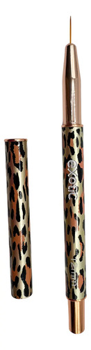 Pincel Linner 12mm Exotic Nails Trazos Delgados Mano Alzada Animal Print