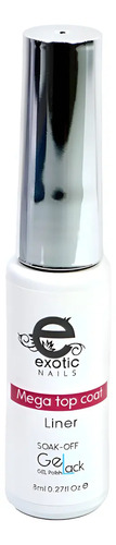 Exotic Nails Mega Top Coat Liner Gel Precisión Exclusivo Blanco
