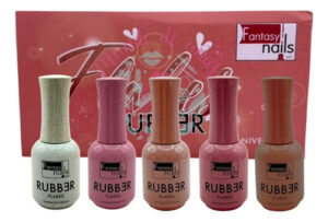 Fantay Nails Colección Rubber 6 Piezas Con 6 Tonos Flakes 5 Tonos