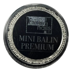 Balín Mini Premium Decoración De Uñas Tamaño Fantasy Nails Plateado