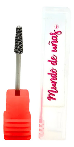 Punta Slim Seguridad Filo Rojo Carbiide Uñas Acrílicas Pro 1 Rojo