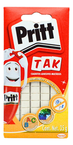 Cuadritos Adhesivos Multiusos Tak 35g Pritt Pegamento Moldea