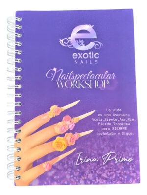 Libreta Pasta Dura Exotic Nails Apuntes Manicura Nail Art Violeta