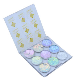 Flakes Colors Iridisente 9 Pack Naart Uso Uñas Y Maquillaje Iridisente