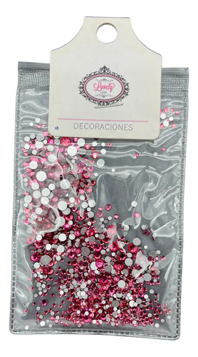 Cristales Decorativos Rosa Lovely Nail Art Uñas Mix Tamaños Rosa Chicle