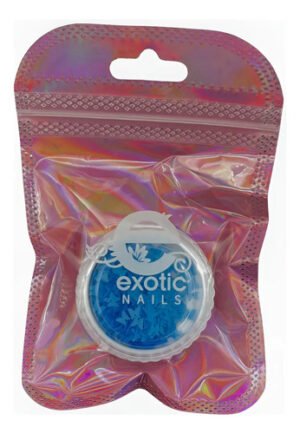 Decoración En Acetato Para Uñas Formas Variadas Exotic Nails Azul Mariposas