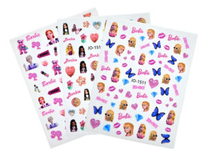 Pegatinas/stickers Para Uñas 3 Plantillas De Barbie + 200 Pz Barbie