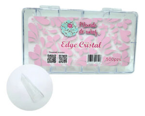 Tips Uñas Postizas Edge Cristal 500pz Uso Profesional Pack Transparente