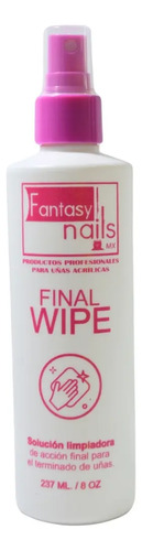 Final Wipe 8 Oz Fantasy Nails Solución Limpiadora
