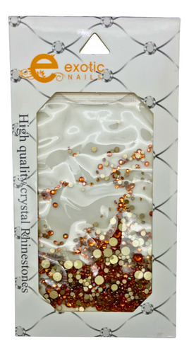 Cristales Decorativos Exotic Nails Nail Art Mix Variantes Naranja
