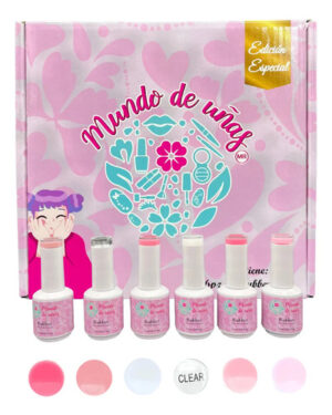 Mundo De Uñas Sweet Rubber Colección 5 Piezas Con 5 Tonos Sweet 2.0