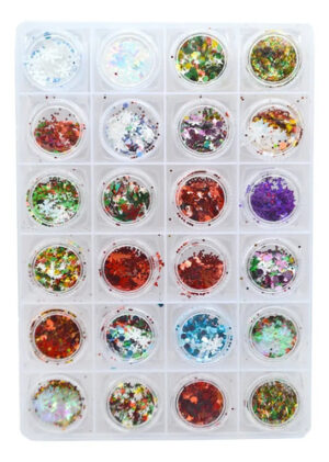 Decoración Acetato Mix Navideño Para Uñas Set 24 Variantes