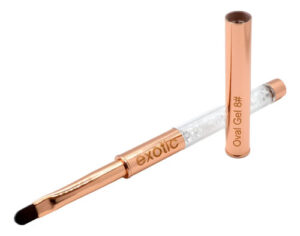 Pincel Oval Gel Y Acrygel #8 Exotic Nails Uñas Esculpidas Rosa