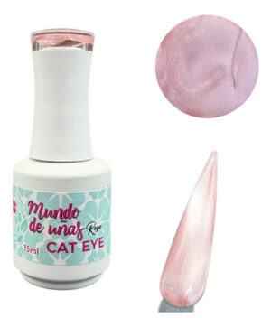 Gel Semipermanente Efecto Ojo De Gato Mundo De Uñas Cat Eye Rosa