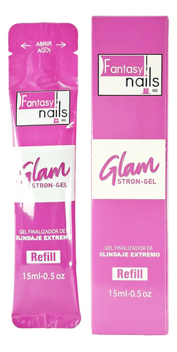Gel Constructor Uñas Fantasy Nails Glam 15ml Uv Led Refill