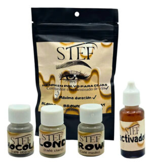 Kit Henna Ceja Hd 3 Tonos Organica Steff Microblading Henna